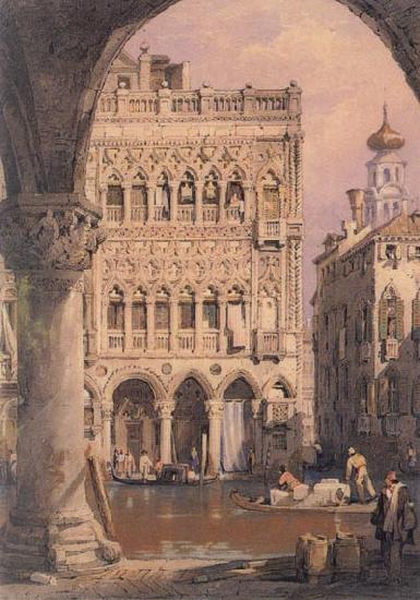 Samuel Prout C'a d'Oro,Venice oil painting picture